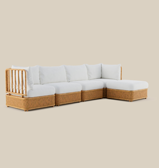 Natura Sectional - Five Seat L-Shape - Pearl