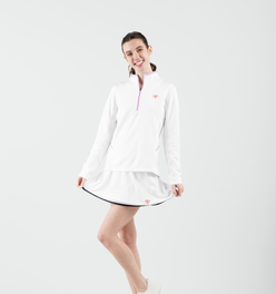 Love All Tennis Women's Tracy 1/4 Zip Jacket Stripes