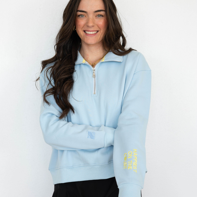 Happiest on the Court™ Quarter Zip Tennis Sweatshirt-gallery-38935864377504