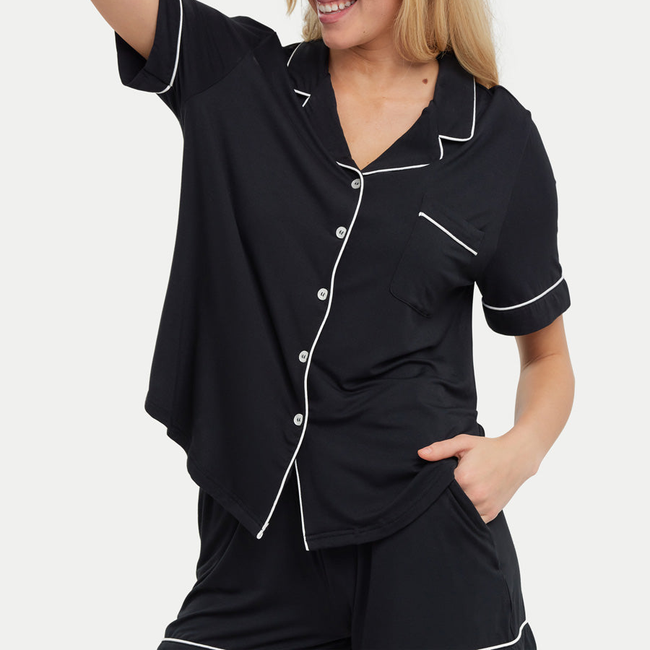 Short Sleeve Bamboo Pajama Set-gallery-41438899175664