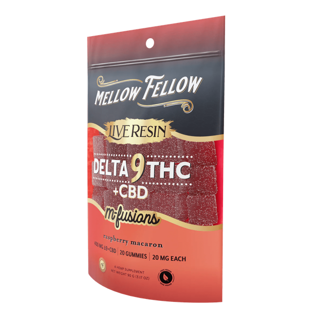 Delta 9 Live Resin Edibles 400mg - Raspberry Macaron-gallery-37327660056782
