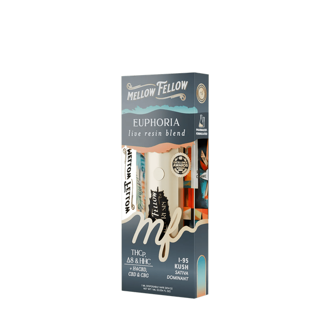 Euphoria Blend - Live Resin 1ml Disposable Vape - i-95 Kush (Sativa Dominant)-gallery-37327697969358