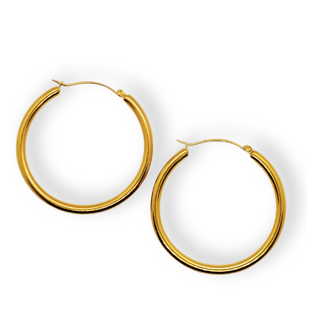 Elaine Gold Hoop Earrings-gallery-42474125295866