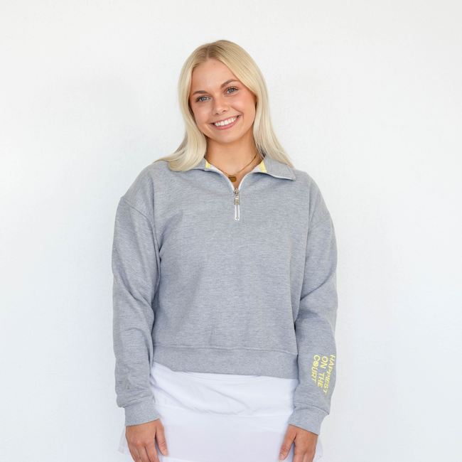 Happiest on the Court™ Quarter Zip Tennis Sweatshirt-gallery-38935864344736