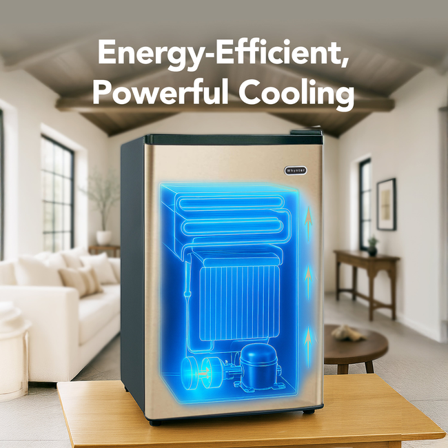 Whynter 2.1 cu ft Upright Freezer with Lock in Rose Gold,  Energy Star Rated CUF‑210SSG-gallery-47034127712504