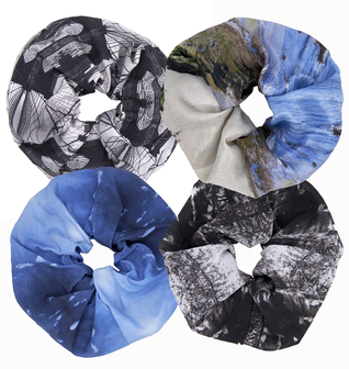 Babs Eco-chic scrunchies - Variety Pack of 4 - 4", 5", or 6"