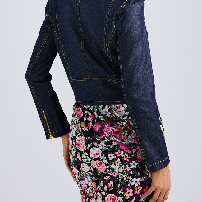 Cosita Sheen Denim Moto Jacket-gallery-43045185552634