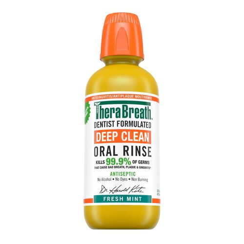 The name of the product on the page is "Deep Clean Oral Rinse - Fresh Mint, 16oz".-gallery-0