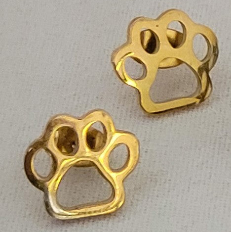 Paw Stud Earrings-gallery-42564076503290