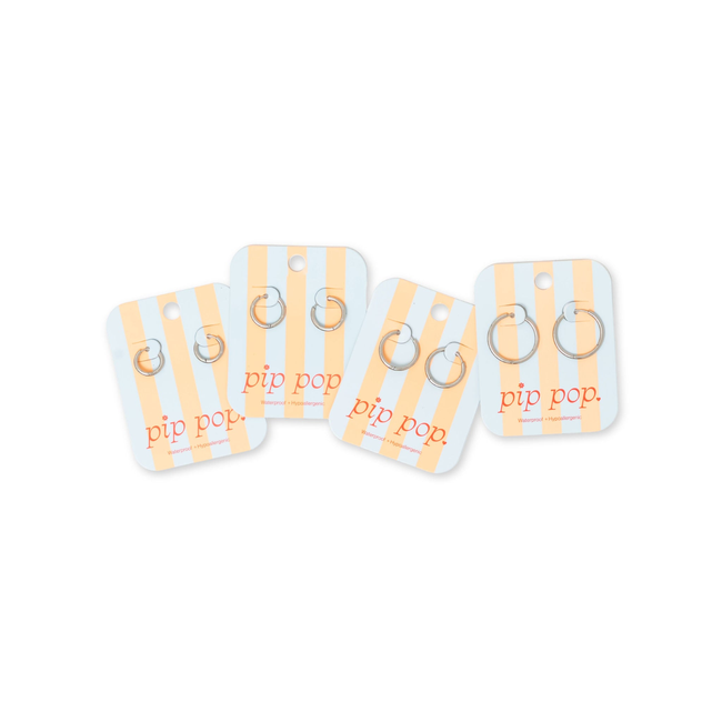 Endless Hoop Thin Set of 4 Silver-gallery-42310645350574