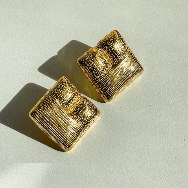 Retro Square Earrings-gallery-31654179733579