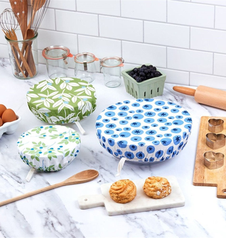 Blueberry Medley Cotton Dish Covers Set of 3