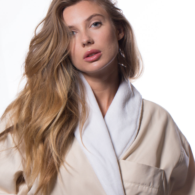 Luxury Microfiber Lined Robe Nude-gallery-46194668110083