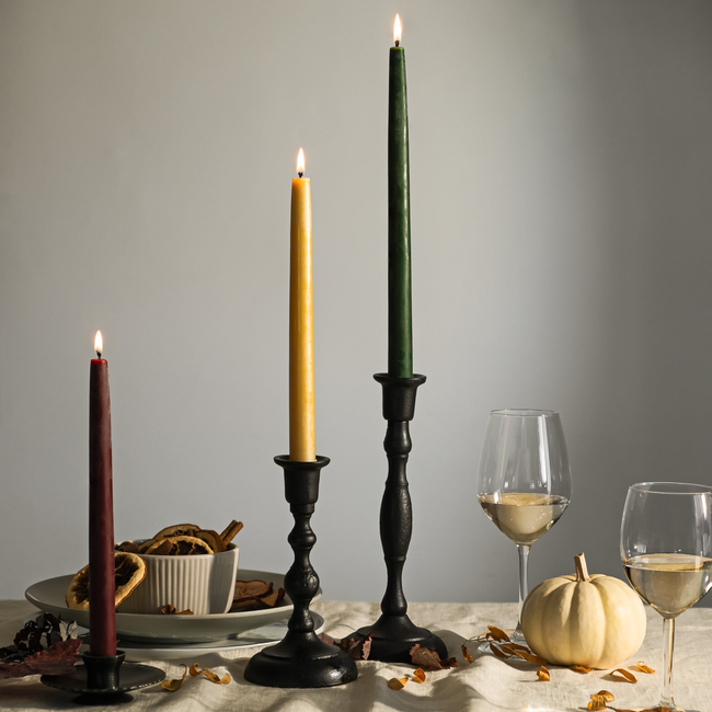 Hand-Dipped Beeswax Taper Candles - Bulk 4-Pair Bundle-gallery-40093523902710