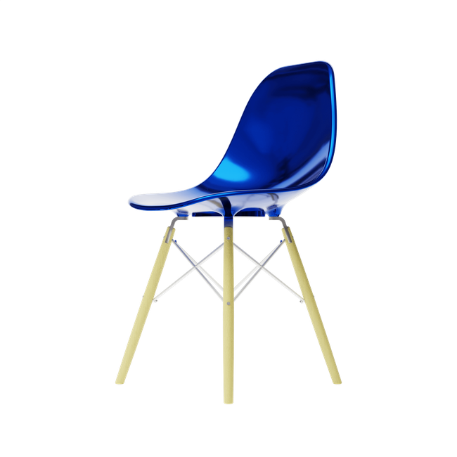 Metallic Blue MicroShell Chair™-gallery-47786857267486