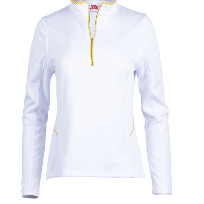 Love All Tennis Women's Tracy 1/4 Zip Jacket Resort Gingham-gallery-68107086561361