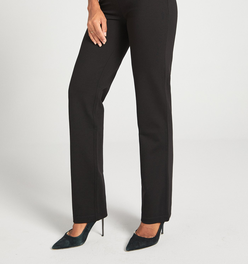 Two-Pocket Dress Pant Yoga Pant | Straight (Black)