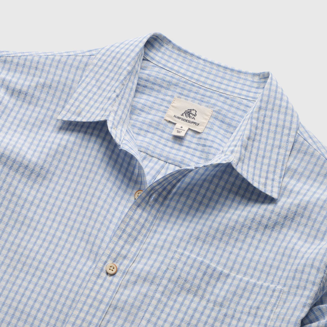 Brian Seersucker Shirt - Blue-gallery-45068281905410