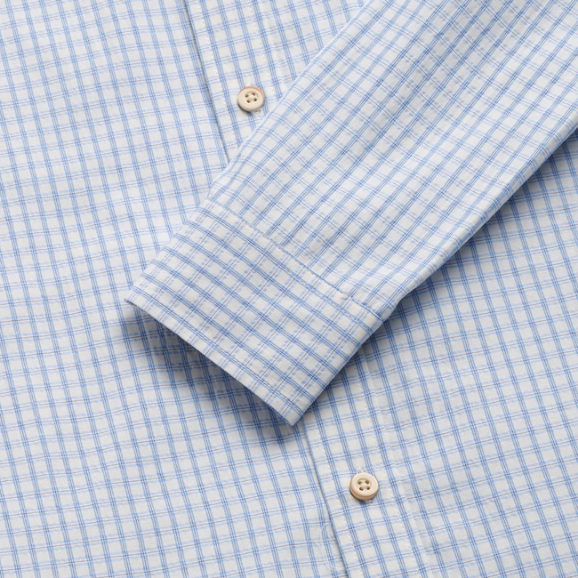 Brian Seersucker Shirt - Blue-gallery-45068281938178