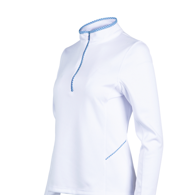 Love All Tennis Women's Tracy 1/4 Zip Jacket Resort Gingham-gallery-68107086397521