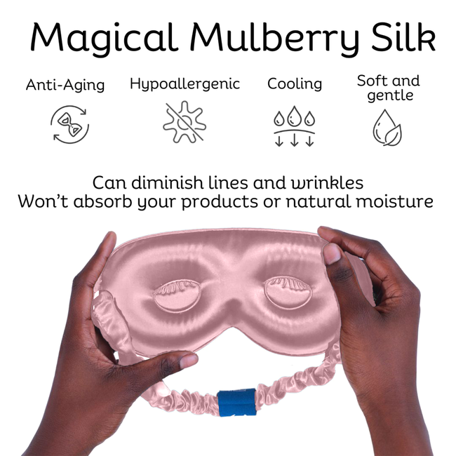 Sia Silk® Sleep Mask with extra deep eye cups for long lashes - Dusty Rose-gallery-41923394208001