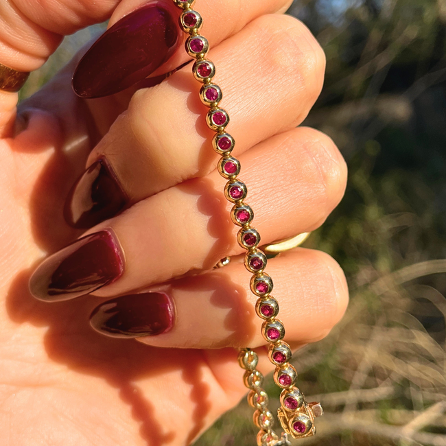 3GOG 14K Original Bubble Bracelet - Emerald, Ruby, or Sapphire - PREORDER DOWNPAYMENT-gallery-50671667151163