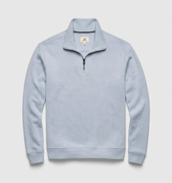 Bobby Cashmist Fleece Quarter Zip - Light Blue Heather
