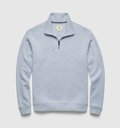 Bobby Cashmist Fleece Quarter Zip - Light Blue Heather