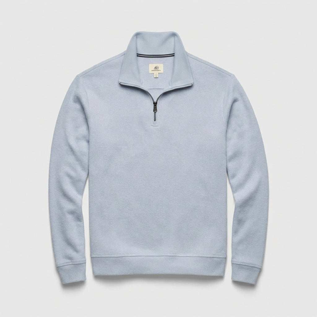 Bobby Cashmist Fleece Quarter Zip - Light Blue Heather-gallery-45326202896642