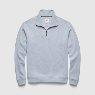 Bobby Cashmist Fleece Quarter Zip - Light Blue Heather