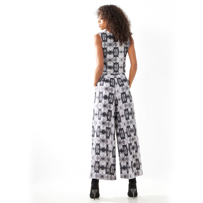 Babs Lightweight Wide Leg Pants - Brooklyn Bridge Print-gallery-45252492951848