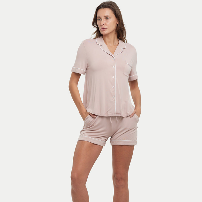 Short Sleeve Bamboo Pajama Set-gallery-41438901272816