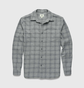 Brian Brushed Plaid Shirt - Heather Grey