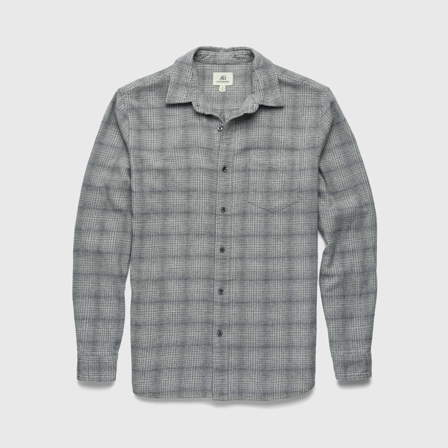 Brian Brushed Plaid Shirt - Heather Grey-gallery-44084200210690