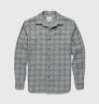 Brian Brushed Plaid Shirt - Heather Grey