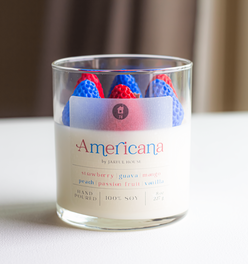 Dessert Candle Americana | Red White Blue Patriotic Home Decor