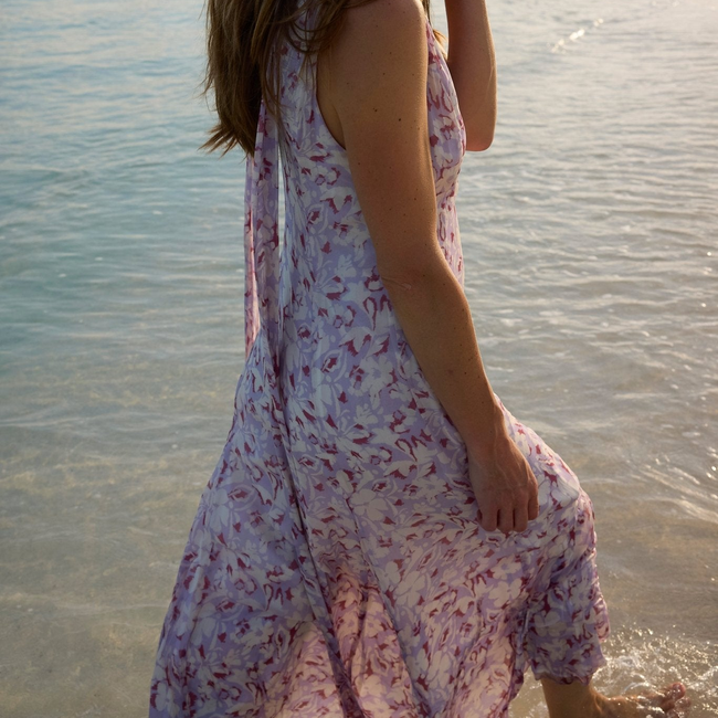 Rivi Neck Scarf Maxi Dress-gallery-56747388076349
