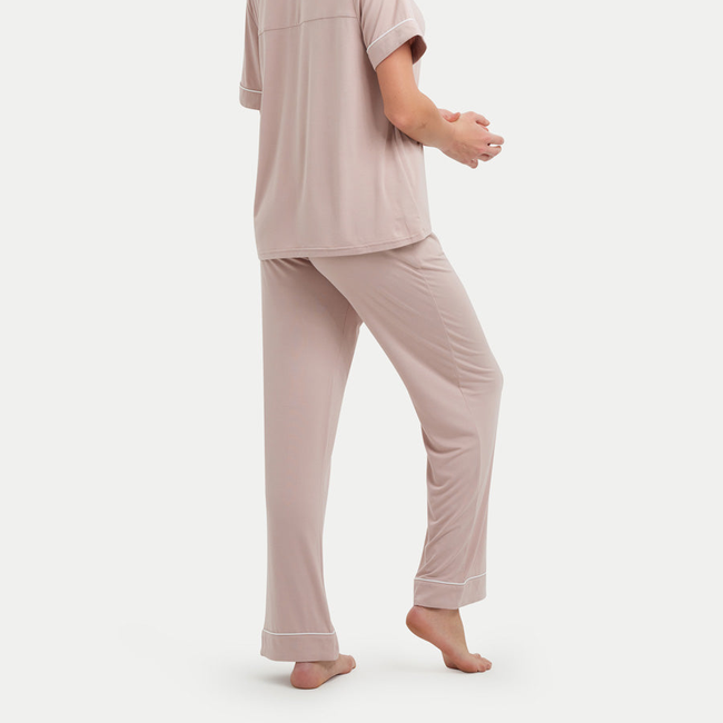 Short Sleeve Bamboo Pajama Set with Pants-gallery-41439018352880