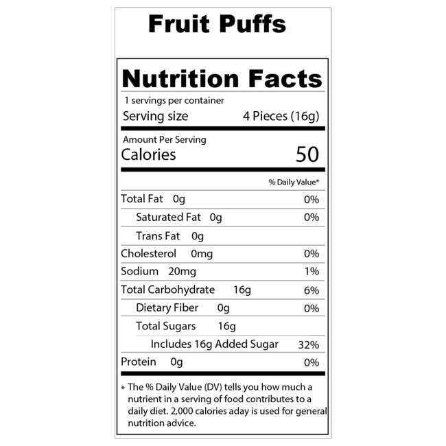 Fruit Puffs Freeze Dried Candy - Snack Size-gallery-36767761105102