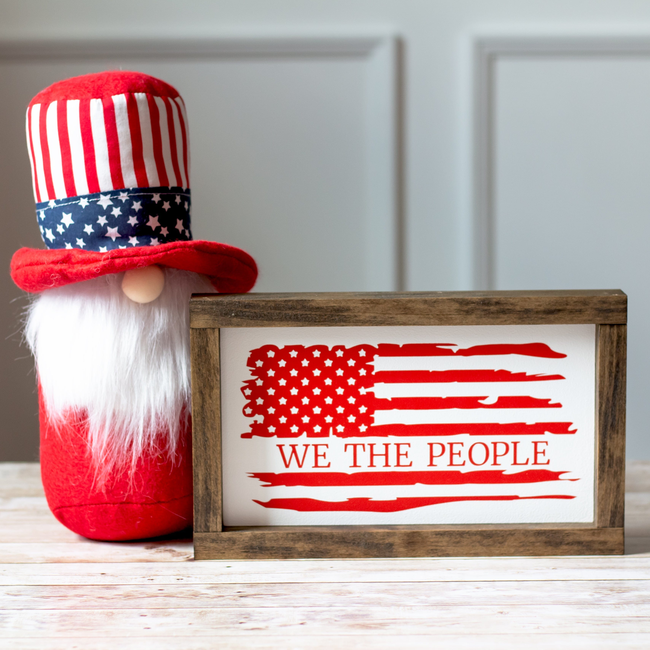 Patriotic Wall Sign We The People American Flag Red-gallery-28129107902534