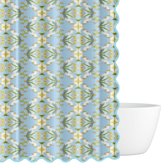 English Garden Blue Shower Curtain-gallery-39865011568888