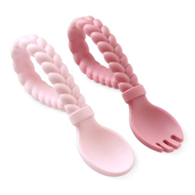 Sweetie Spoons™ - Silicone Baby Fork + Spoon Set-gallery-13772712771699
