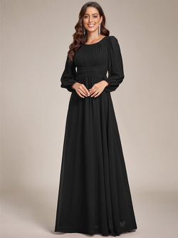 ever CELESTE|Chiffon High Empire Waist Puff Sleeve Mother Dress