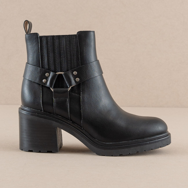 The Jayden | Black Motorcycle Bootie-gallery-36397640450225