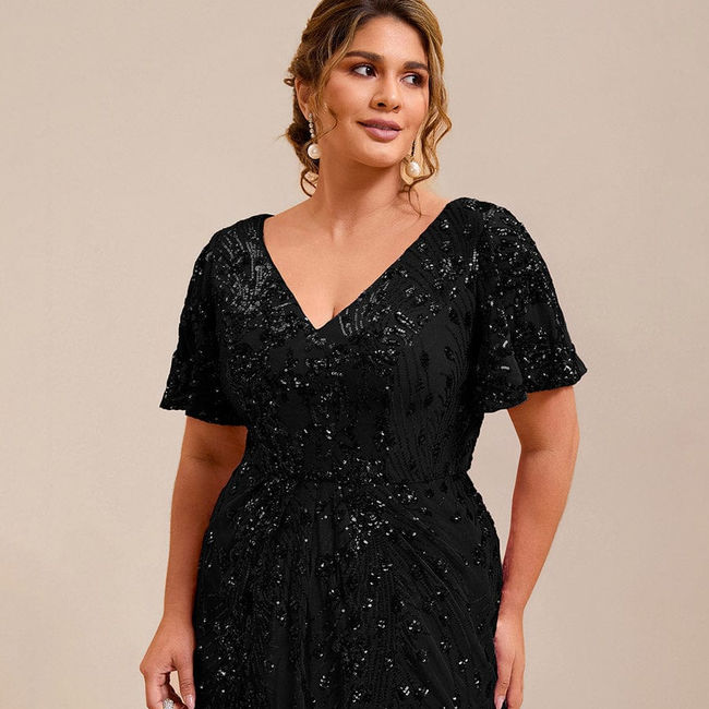pretty PALMER|Plus Size Sequin Mermaid Formal Dress-gallery-33401628295242