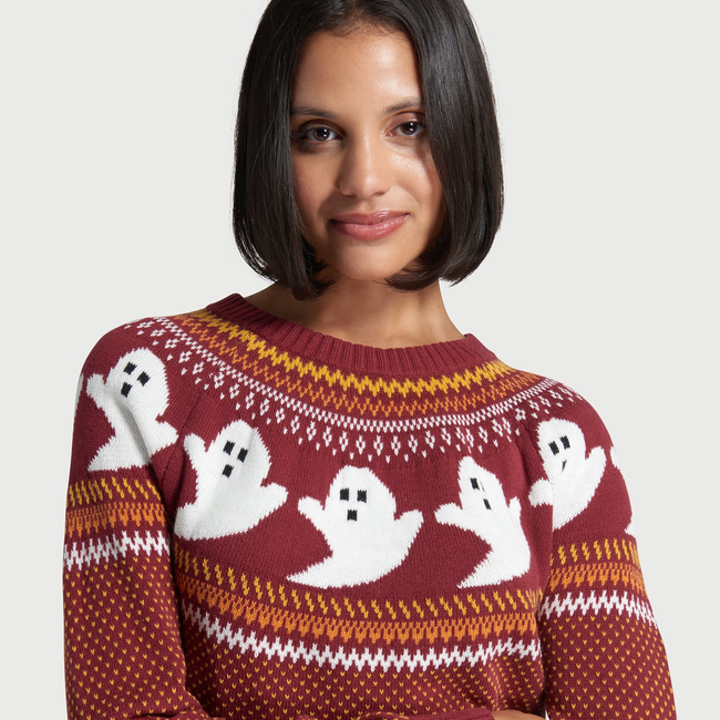 You've Been Ghosted Fair Isle Sweater-gallery-37010574639275