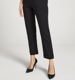 Easy Crop Trouser | Straight (Black)