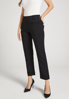 Easy Crop Trouser | Straight (Black)