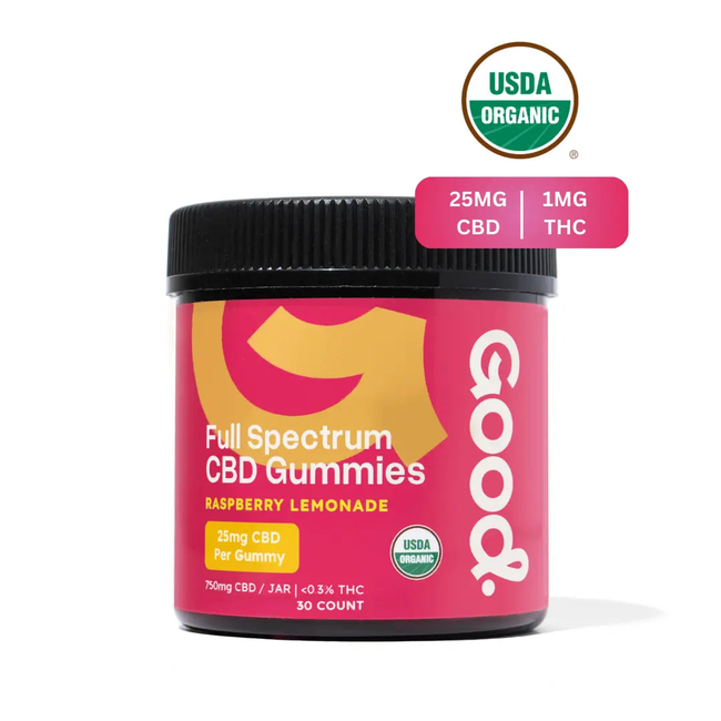 USDA Organic Raspberry Lemon Gummies - 25mg-gallery-58306527297845