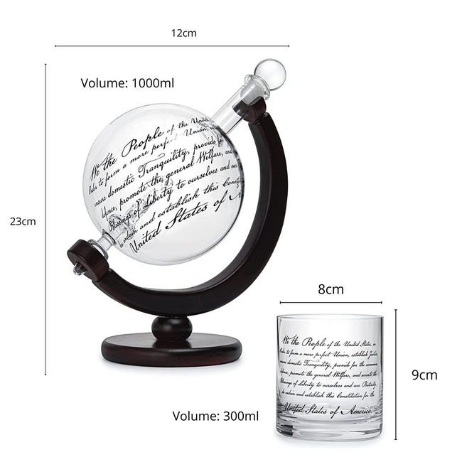 Attorney Whiskey Decanter Set - 850ml with 2 Glasses-gallery-32539905228866